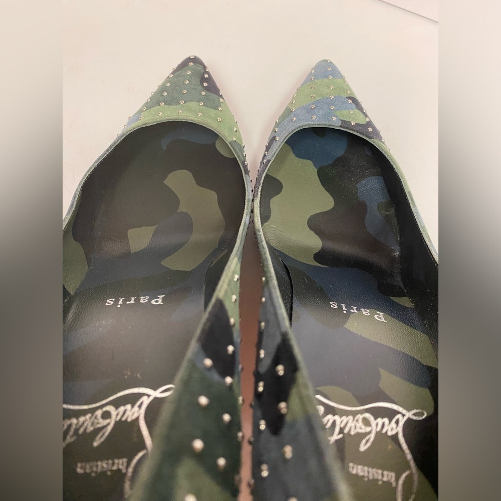 Christian Louboutin Kate plume suede pumps heels camo 35.5 - Picture 6 of 13